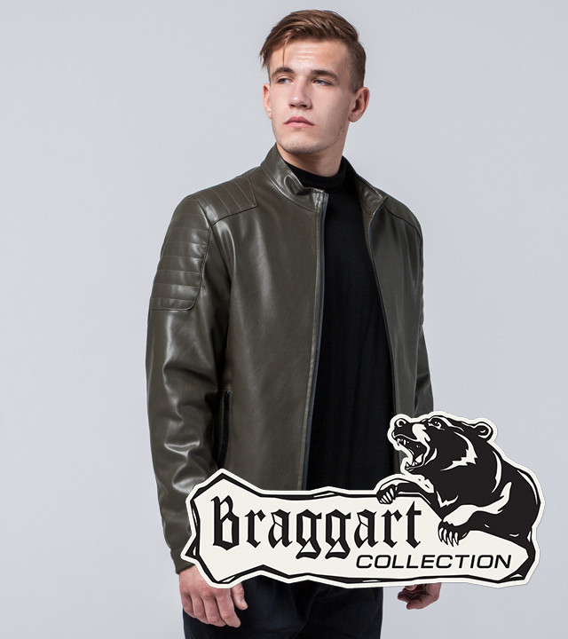 

Braggart Youth | Куртка экокожа 4129 хаки
