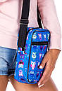 Невелика тканинна сумка на плече з совами Loren S01A 9025-2, фото 4