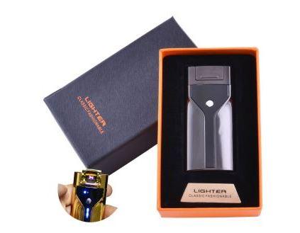 

Зажигалка в подарочной коробке Lighter (Двойная молния) №HL-50 Black