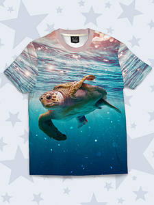 Детская футболка с принтом Черепаха под водой Размер 1 - 10 лет