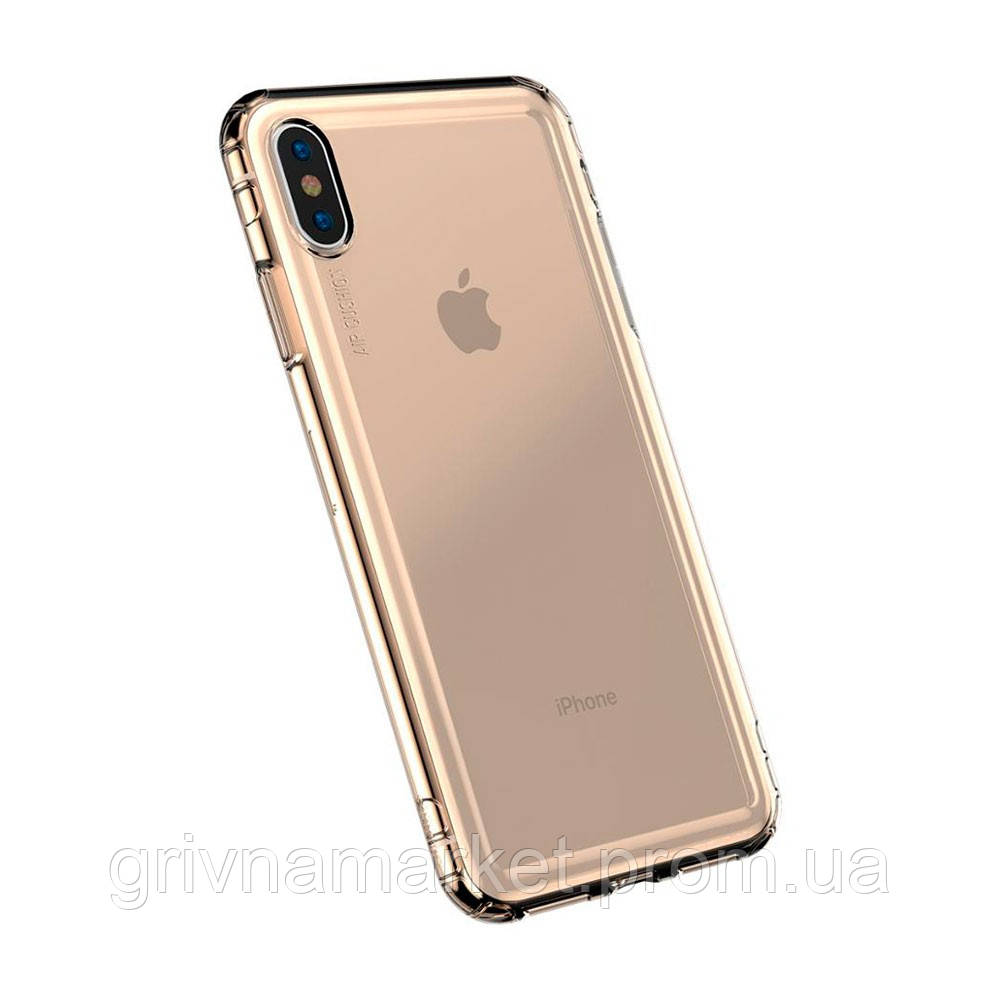 

Чехол Baseus Safety Airbags Transparent для iPhone Xs Max Gold, КОД: 324130