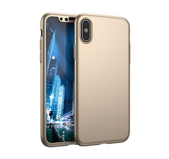 

Чехол MakeF + стекло на iPhone X Gold HbP050427, КОД: 1356225