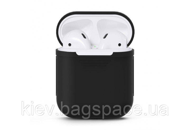 

Чехол для наушников Grand для Apple AirPods silicone case Black AL1247, КОД: 146252