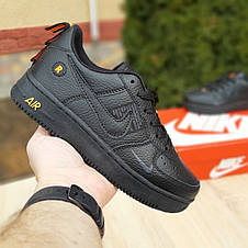 Кросівки чоловічі Nike Air Force 1 LV8 чорні з оранжевим((на стилі)), фото 3