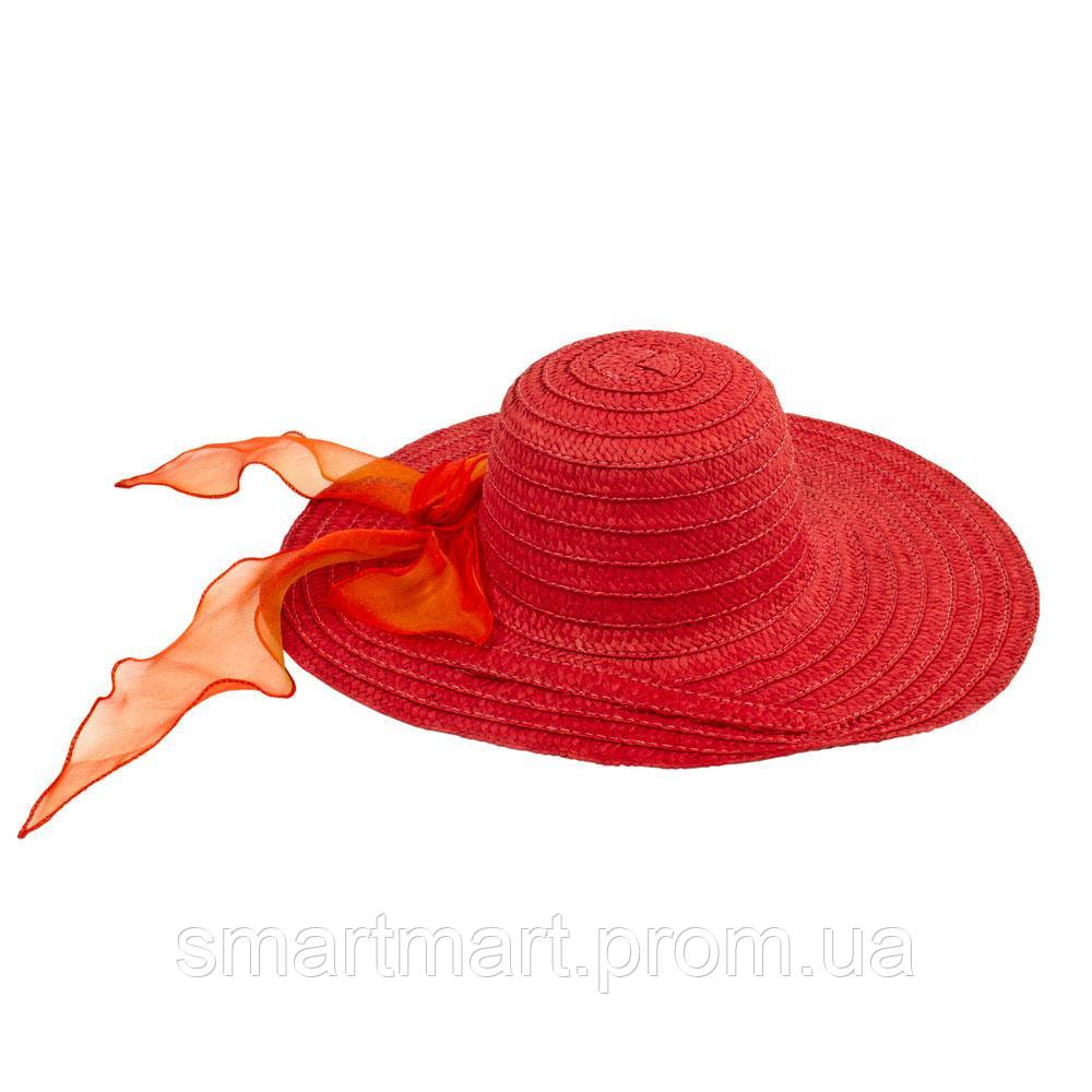 

Шляпа летняя женская Summer hat Ассиметрия 56-58 Красный 13571, КОД: 1895885