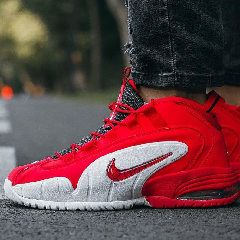 Кроссовки мужские Nike Air Uptempo “Red” красные с белым ((на стилі))