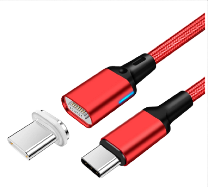 

Магнитный кабель для зарядки MacBook TypeC - Type C 100W Красный hubNHRi94045, КОД: 1692736