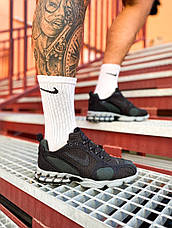 Кроссовки мужские Nike x Stussy Air Zoom Spiridon Cage 2 "Black" черные ((на стилі)), фото 2