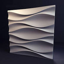 Декоративна гіпсова 3д панель "Бутони" для оздоблювальних робіт і для декорування стін 50x50, фото 3