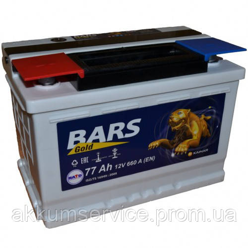 

Аккумулятор автомобильный Bars Gold 77AH L+ 660A