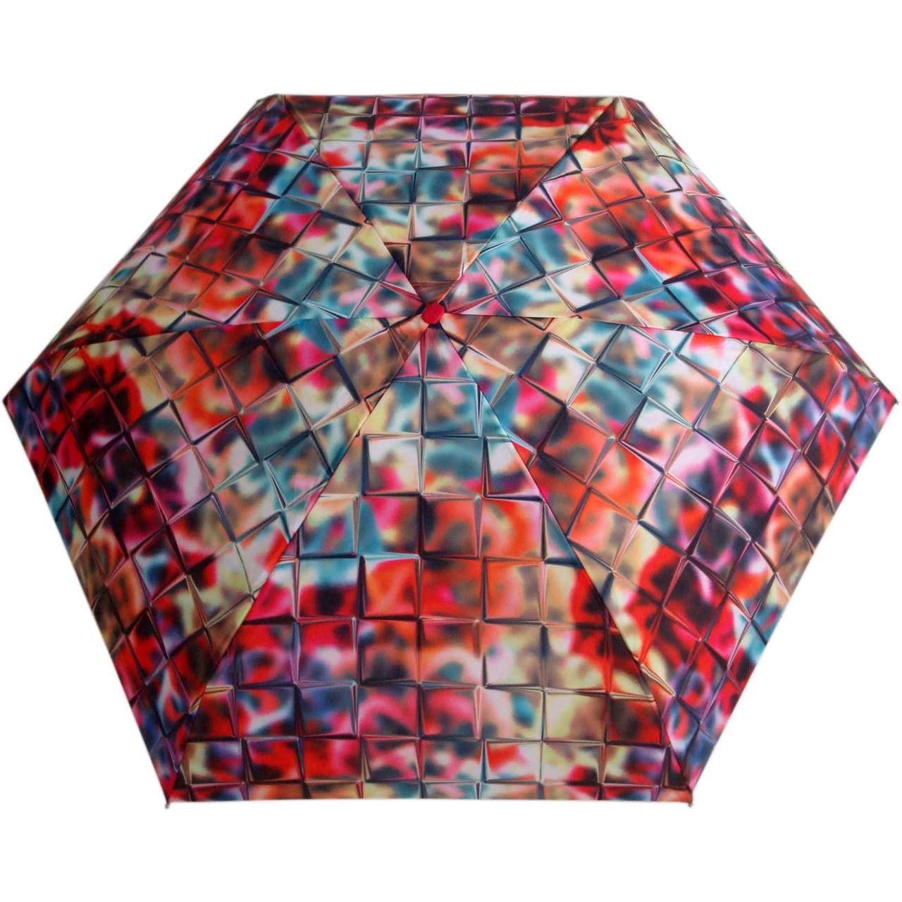 Зонт ZEST женский механика 5 сложений, цветной плоский. Расцветка Диск