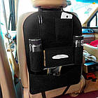 Органайзер для спинки сидіння автомобіля Vehicle mounted storage bag чорний, фото 3