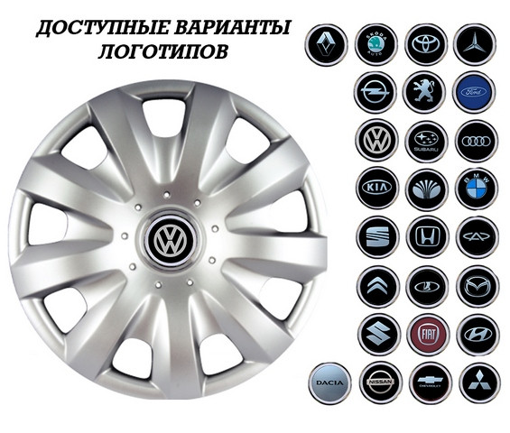 

Колпаки SJS (Турция), 15" 321 VW (к-т 4 шт) + эмблема на выбор