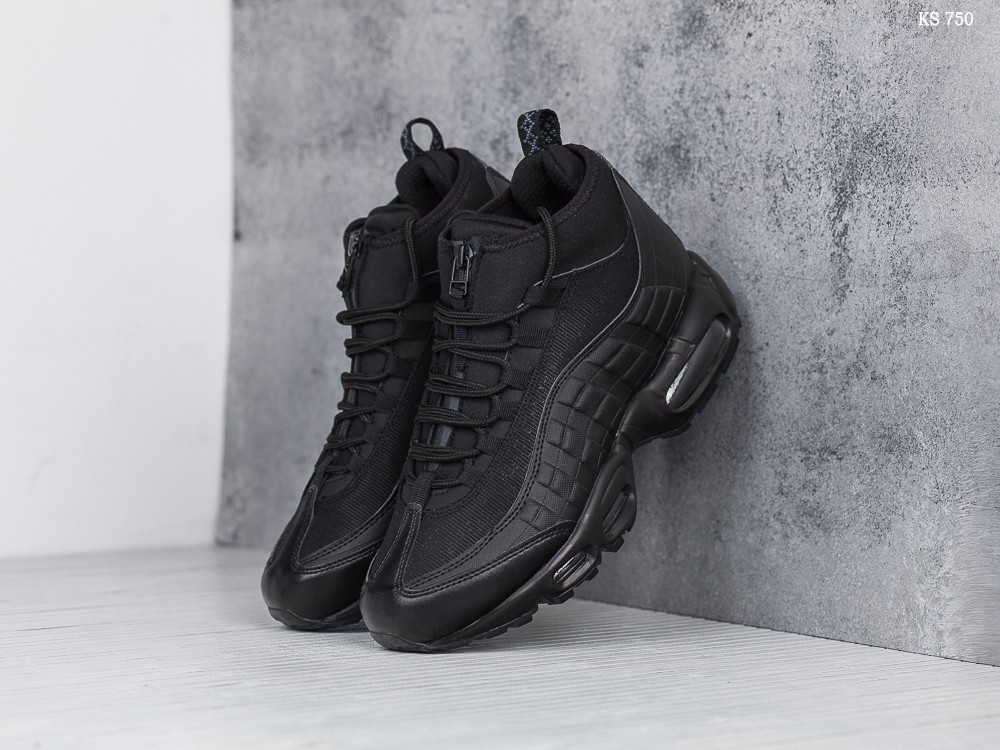 

Мужские зимние кроссовки в стиле Nike Air Max 95 Sneakerboot, черные 43 (27 см), размеры:41,42,43,44,45