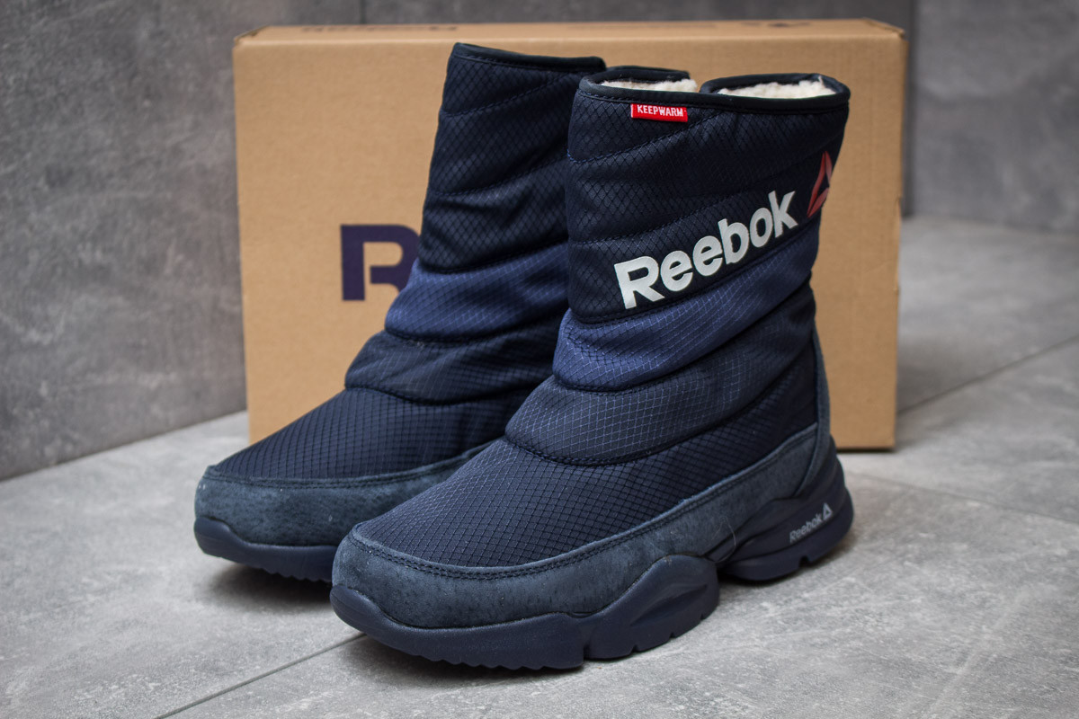 

Женские зимние сапоги в стиле Reebok Keep warm, тёмнo-cиние 38 (24 см), последний размер