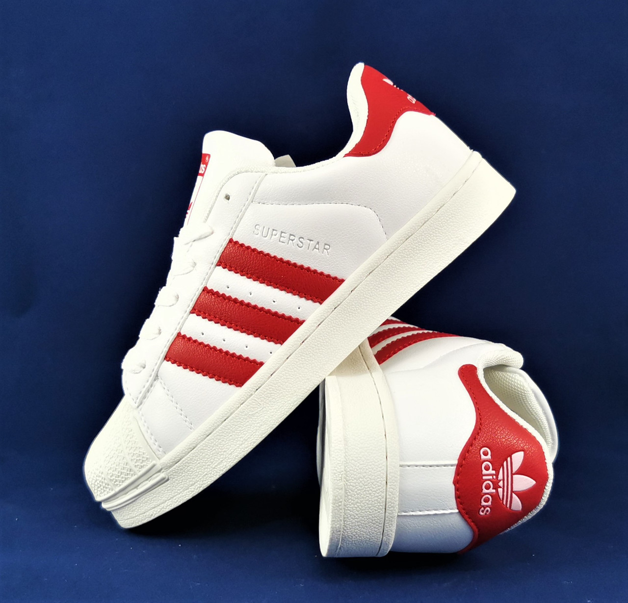 

Кроссовки Adidas Superstar Белые с Красным Адидас 36,38,39,40,41 размеры