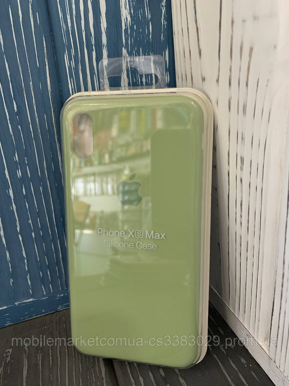 

Чехол-накладка Silicone Case original для iPhone XS Max 6.5" цвет светло-зеленый №1