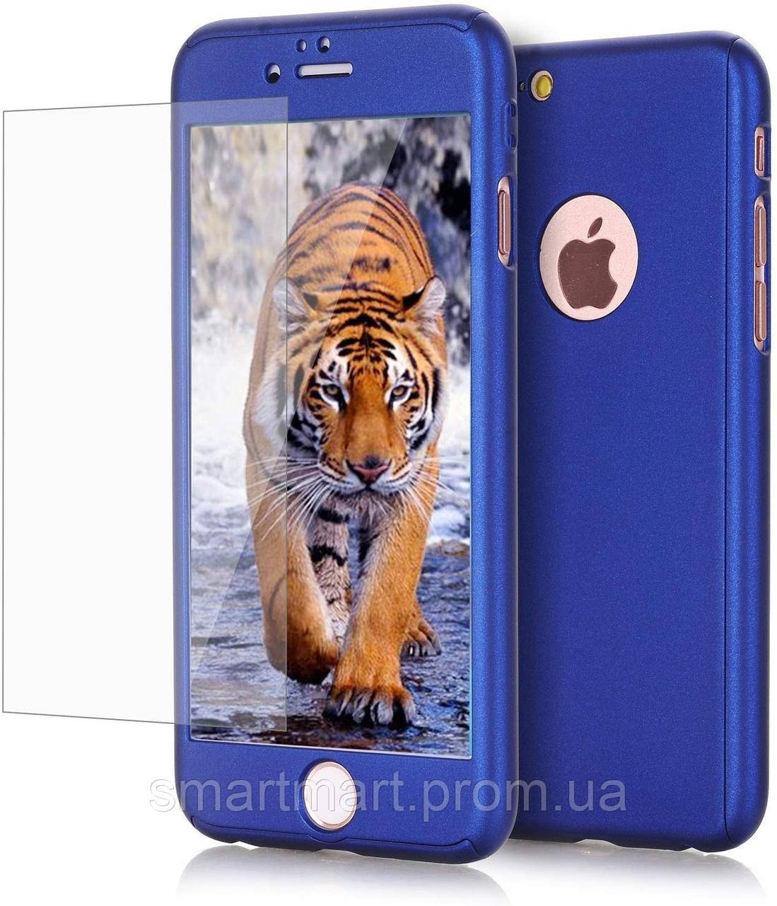 

Чехол Full 360 с защитным стеклом для Iphone 6 6s Blue HbP66131, КОД: 1529509