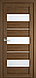 Двері засклені міжкімнатні новий стиль Мода "Лілу BLK,G" 60-90 см дуб молочний, фото 2