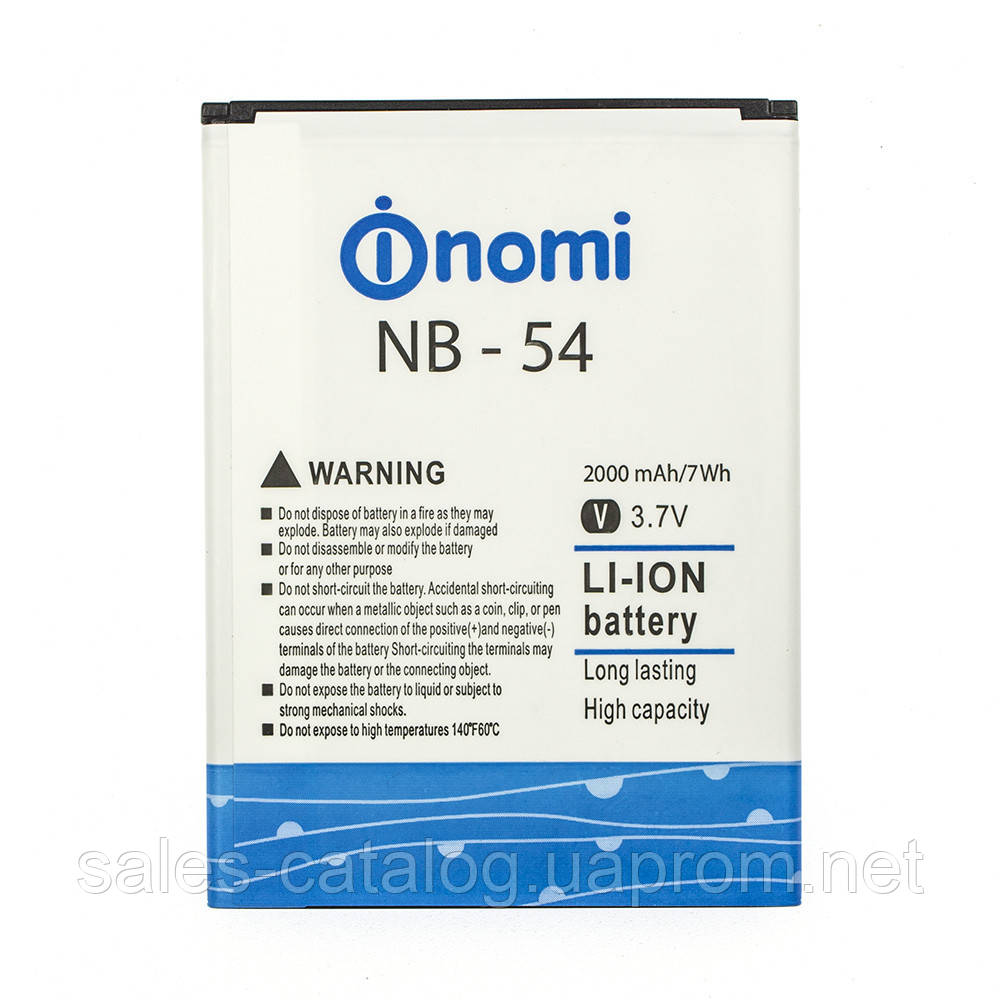 

Аккумулятор NB-54 для Nomi i504 Dream 2000 mAh 03567, КОД: 137574