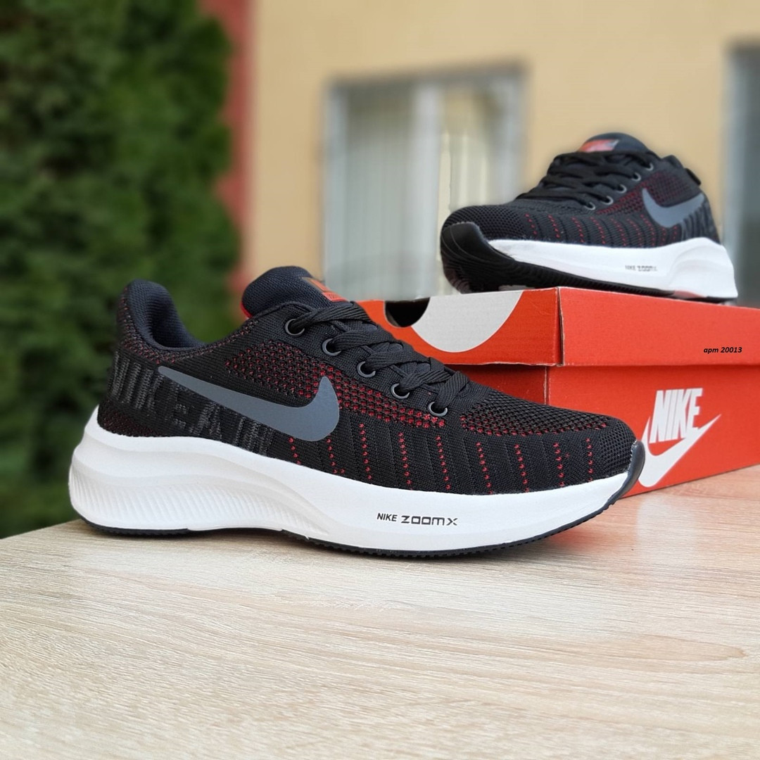 

Кроссовки женские Nike Zoom Pegasus черные с красным, Найк Зум Пегасус, текстильные, код OD-20013 38, Весна/осень, черный