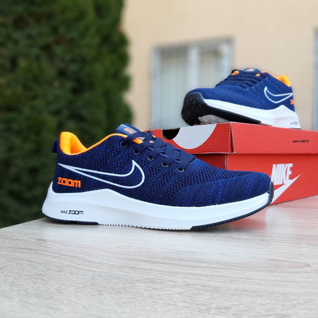 

Кроссовки мужские Nike Zoom синие, Найк Зум, текстильные, прошиты. Код OD-10072