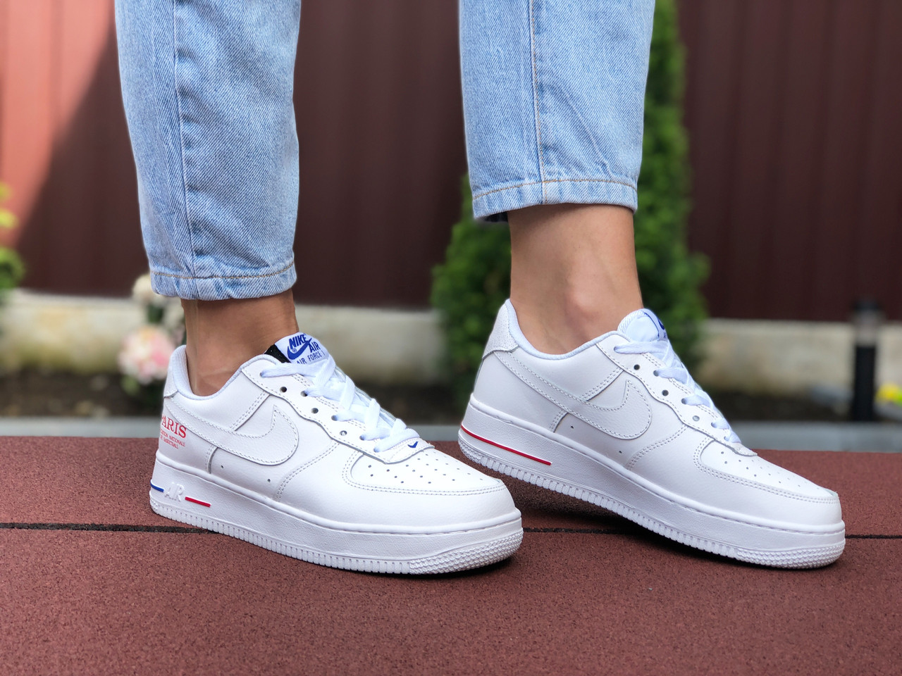 

Кроссовки женские Nike Air Force 1 Paris белые, Найк Аир Форс, натуральная кожа, прошиты, код SD-9509 41