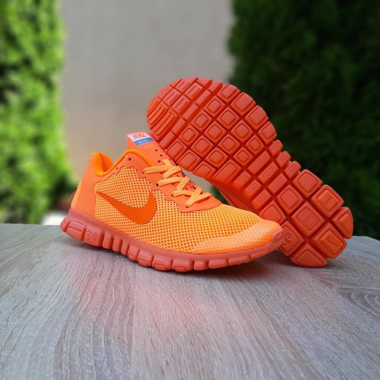 

Кроссовки женские Nike Free Run 3.0 оранжевые, Найк Фри Ран, дышащий материал, прошиты. Код OD-20132 42