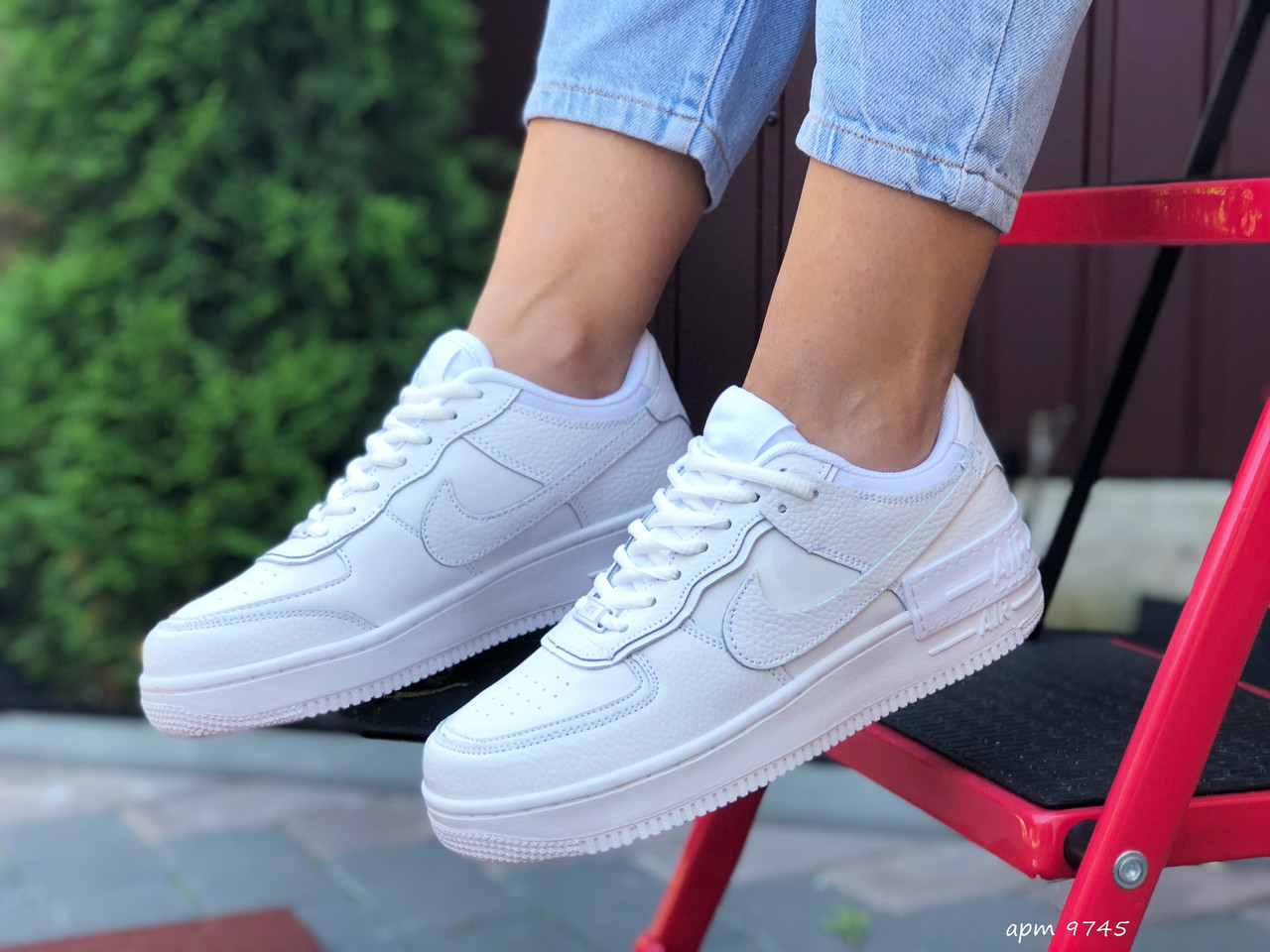 

Кроссовки женские Nike Air Force 1 Shadow белые, Найк Аир Форс, натуральная кожа, код SD-9745 37