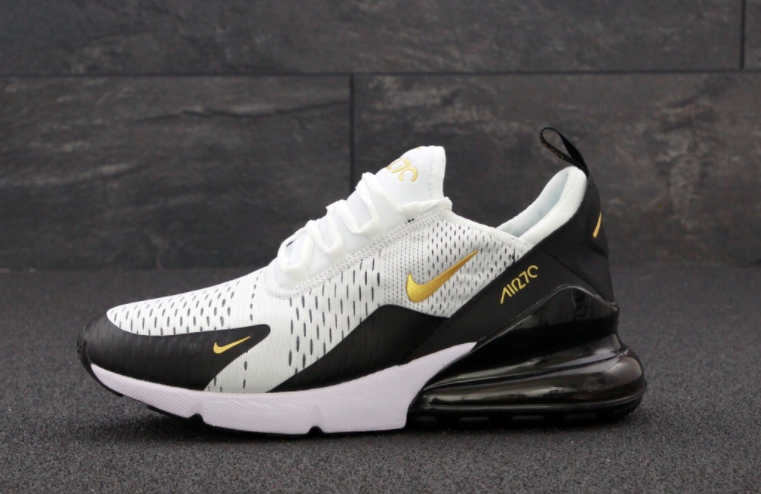 

Кроссовки мужские Nike Air Max 270 черно-белые, Найк Аир Макс 270, текстильные, код KD-12027