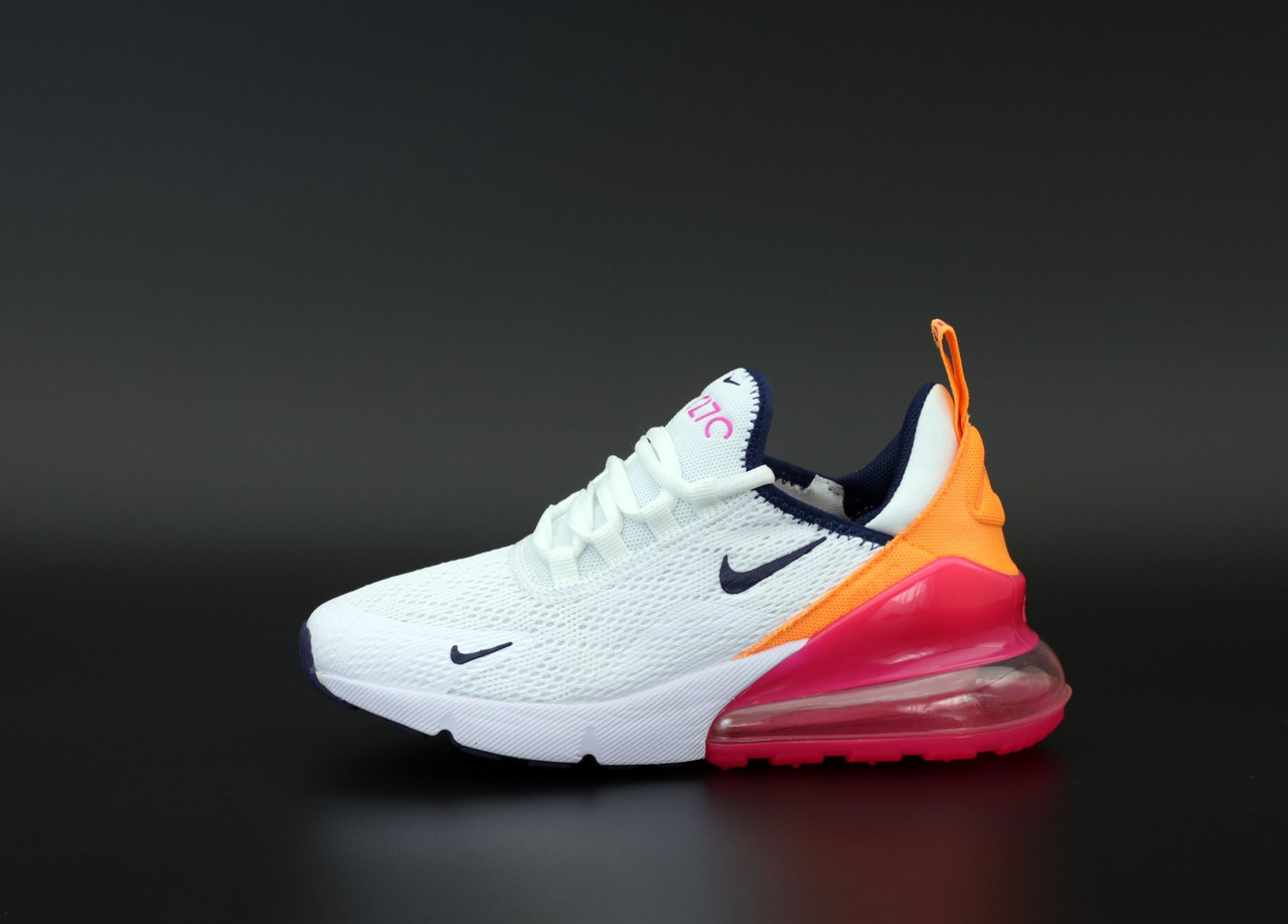 

Кроссовки женские Nike Air Max 270 белые, Найк Аир Макс 270, текстильные, подошва - пена, код KD-12123 38