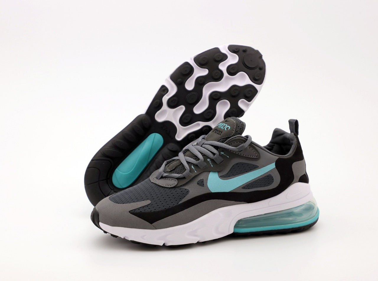 

Кроссовки мужские Nike Air Max 270 React серые, Найк Аир Макс 270, замша, текстиль, код KD-12045 45, Весна/осень