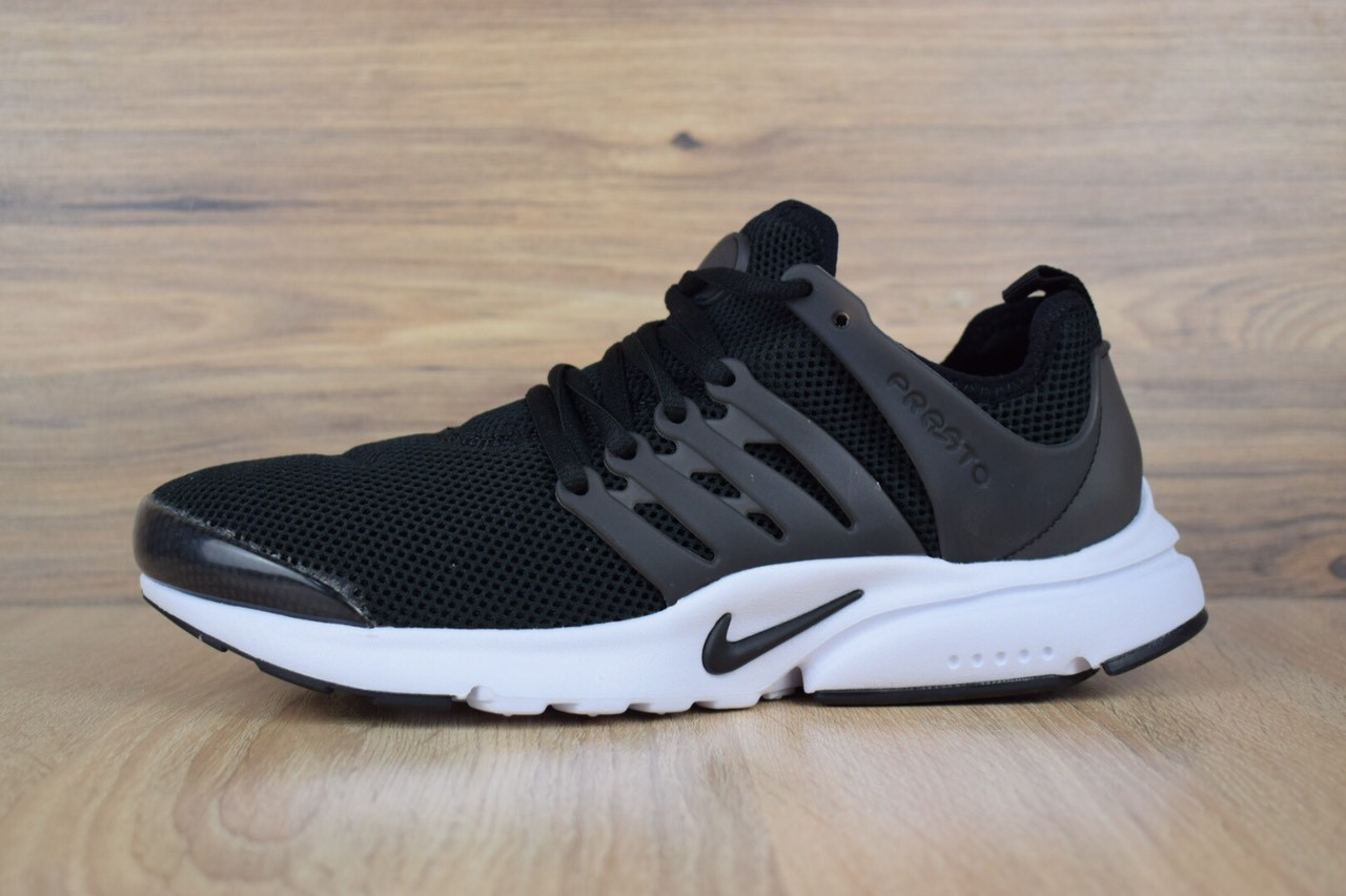 

Кроссовки женские Nike Air Presto черно-белые, Найк Престо, тектсильные, подошва - пена, код OD-2806. 38