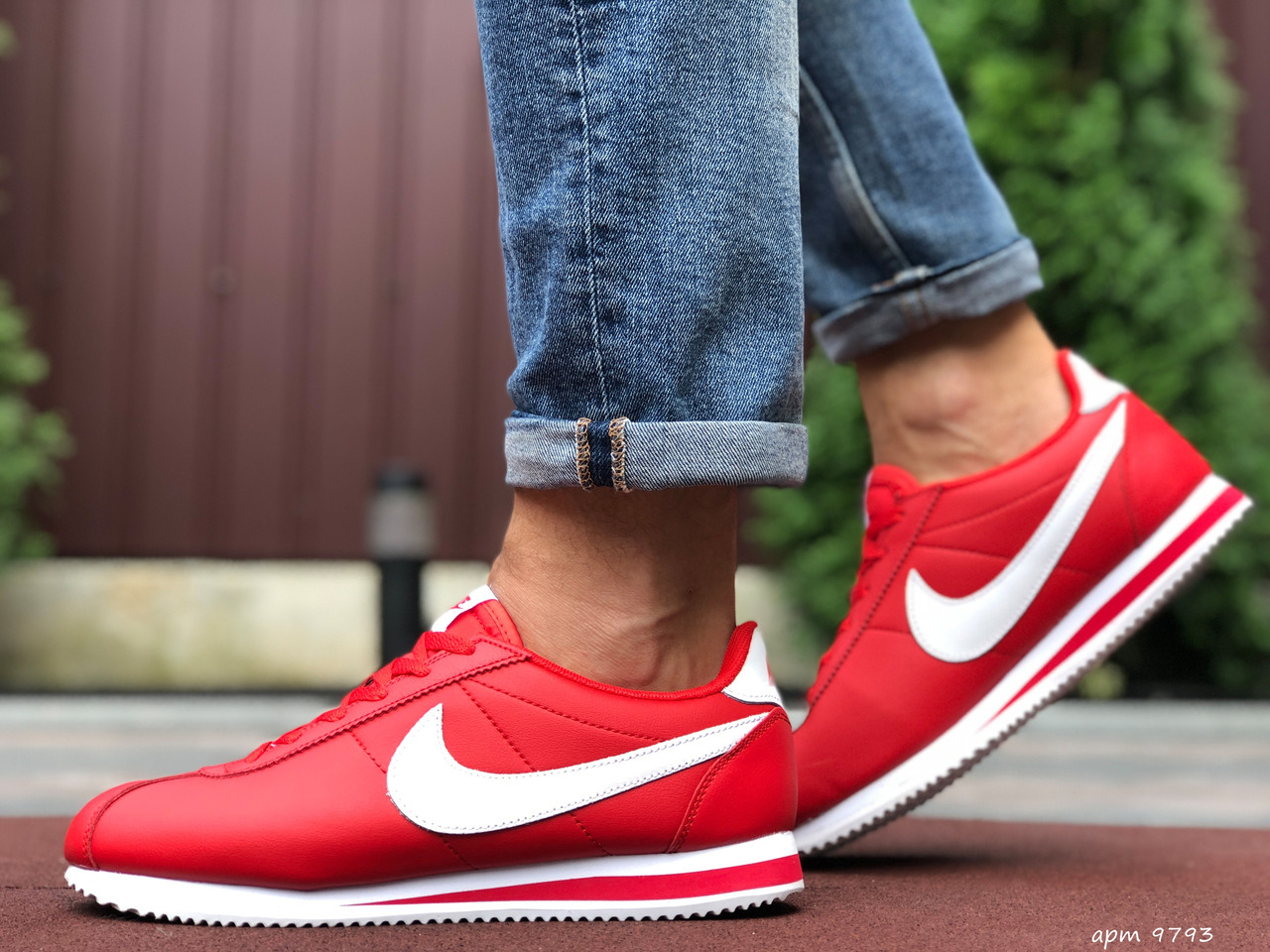 

Кроссовки мужские Nike Cortez красные, Найк Кортез, натуральная кожа, прошиты, код SD-9793 44