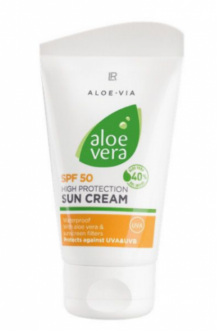 

Солнцезащитный крем SPF 50 с Aloe Vera, эффективная, водостойкая защита от UVA и UVB лучей с SPF 50.