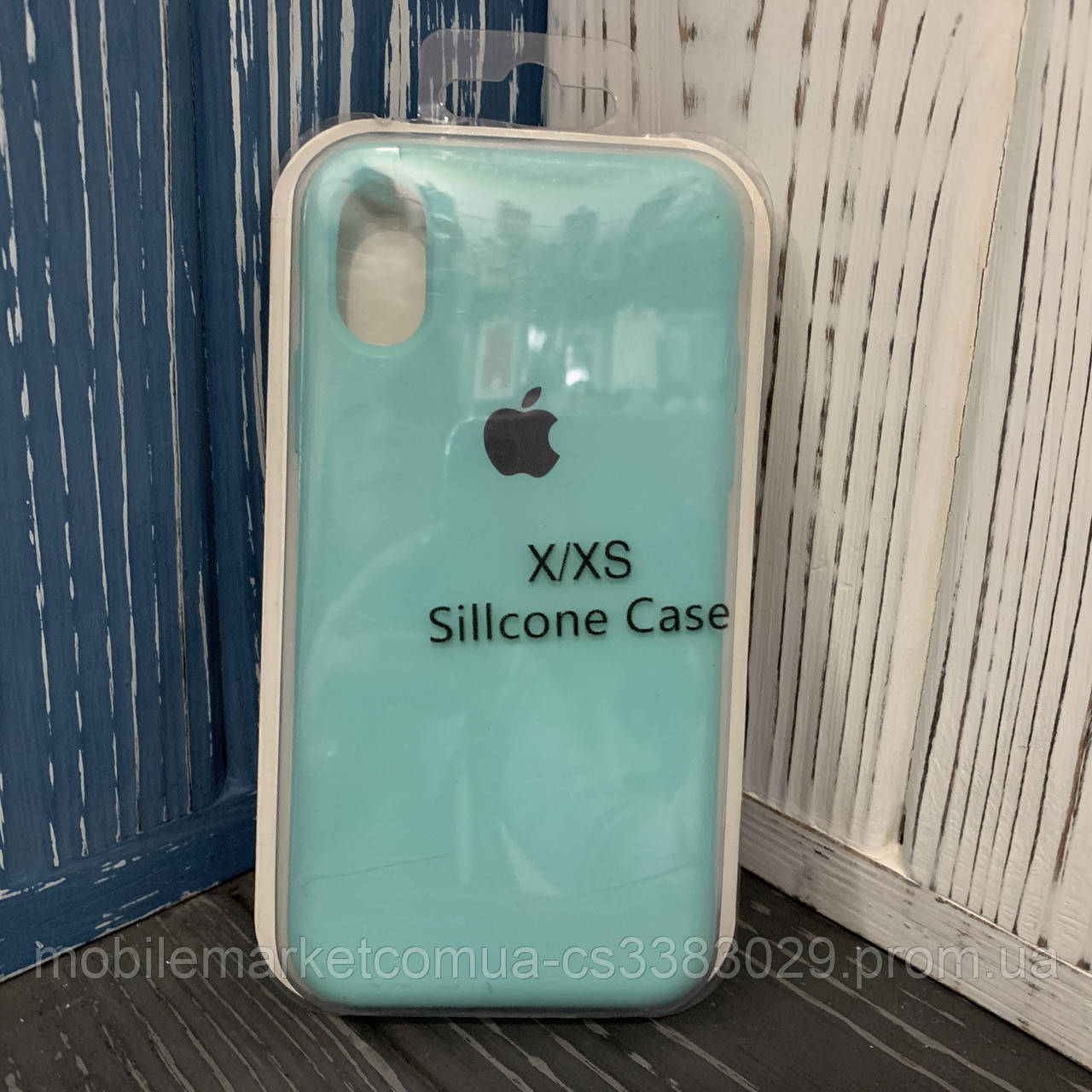 

Чехол накладка IPHONE Х Silicone Case цвет мята