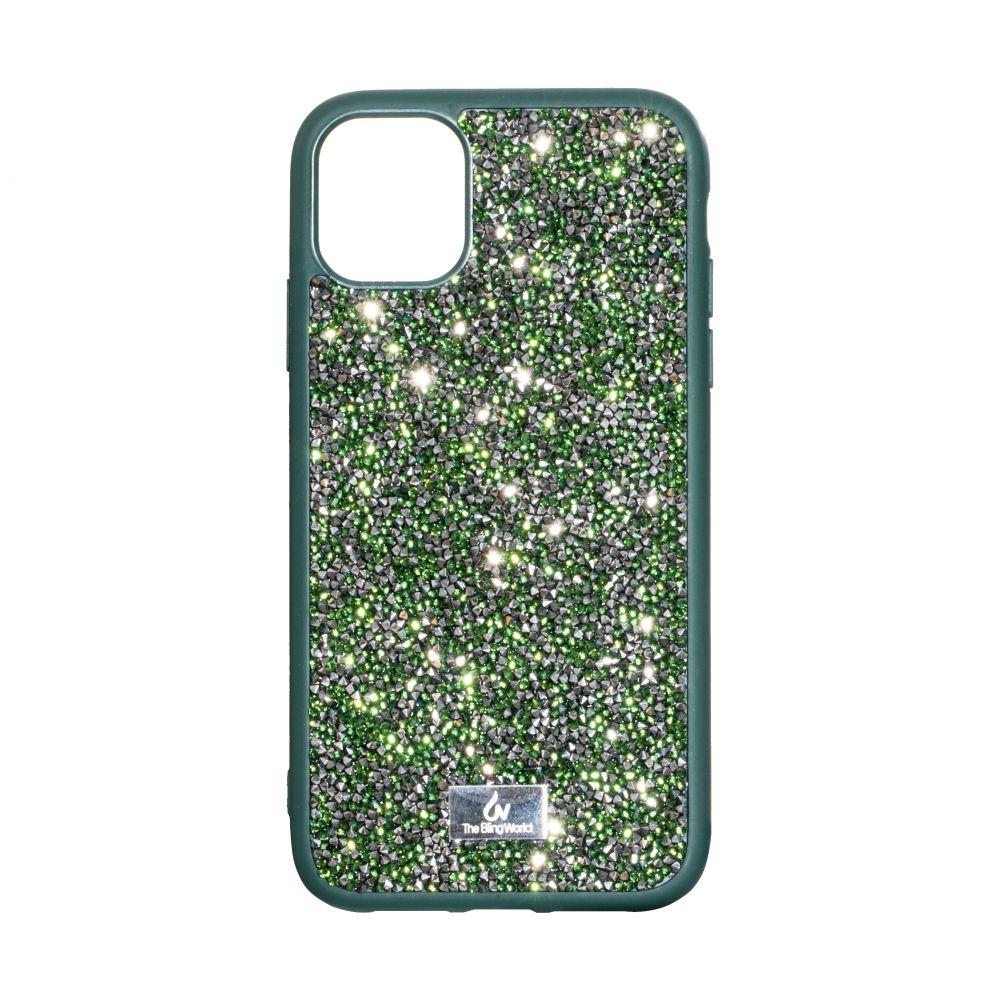 

Чехол для смартфона RCPC for Apple Iphone 11 Pro Max зелёный, ТПУ, с камнями, чехол Bling World RCPC, чехол