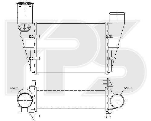 

Интеркуллер Ауди (Audi)DI A4 95-99 (B5)/A6 97-05 (C5), Volkswagen, Фольксваген PASSAT (B5) производитель NISSENS