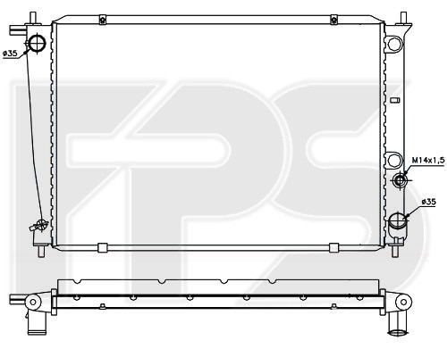 

Радиатор охлаждения двигателя HYUNDAI H-1 / H200 1997-2005