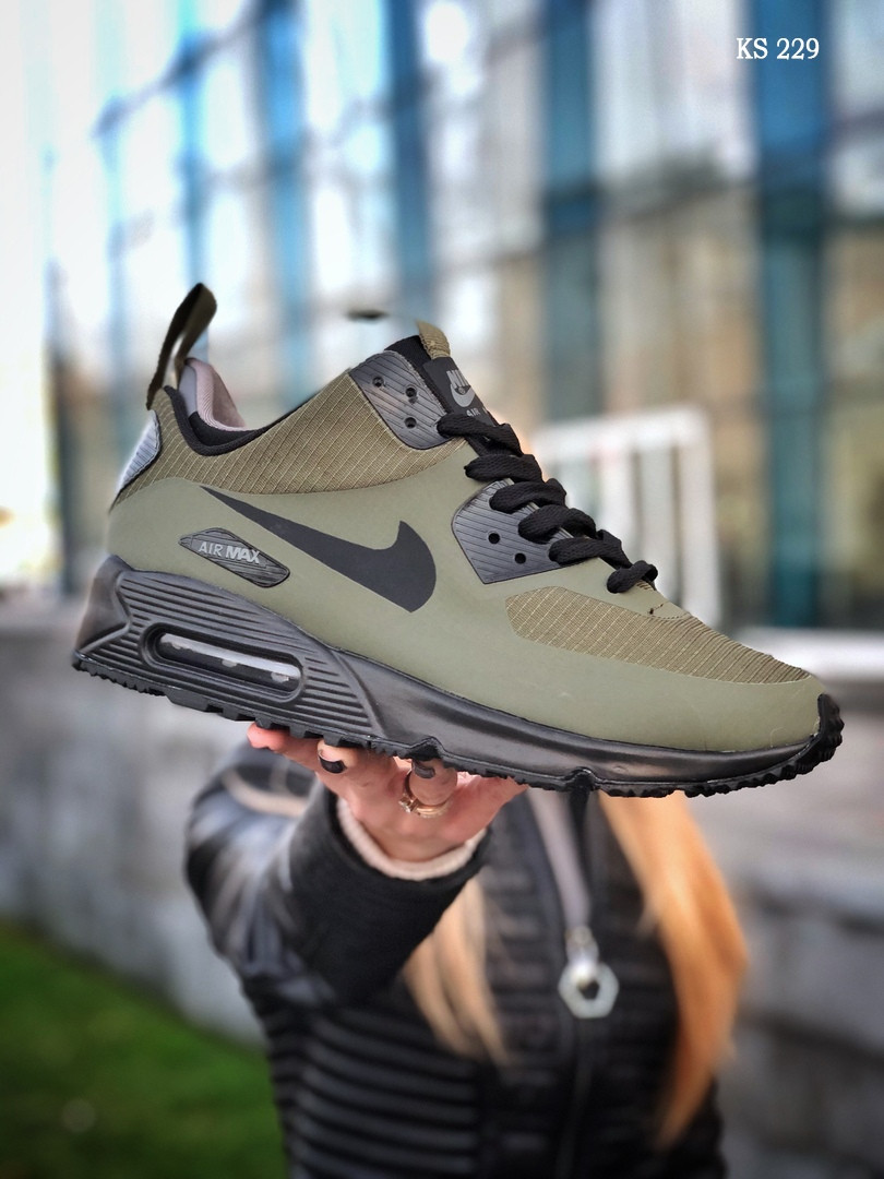 

Мужские кроссовки Nike Air Max 90 Ultra Mid (зеленые) KS 229, Зеленый