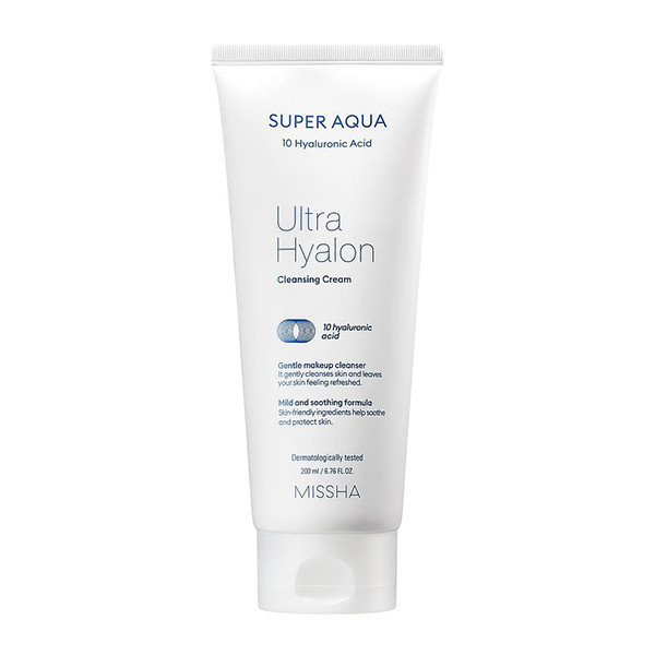 

Крем-пенка для умывания с гиалуроновой кислотой Missha Super Aqua Ultra Hyalon Cleansing Cream