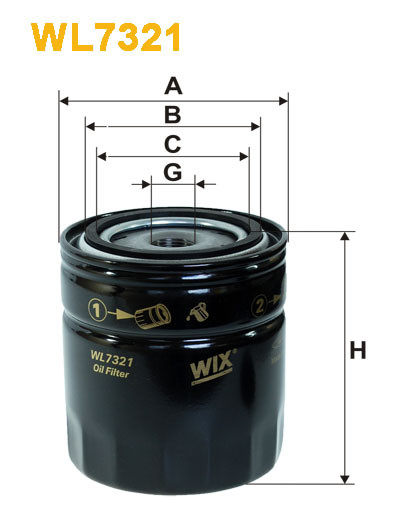 

WIX FILTERS - Фільтр оливи - Фільтр оливи WL7321