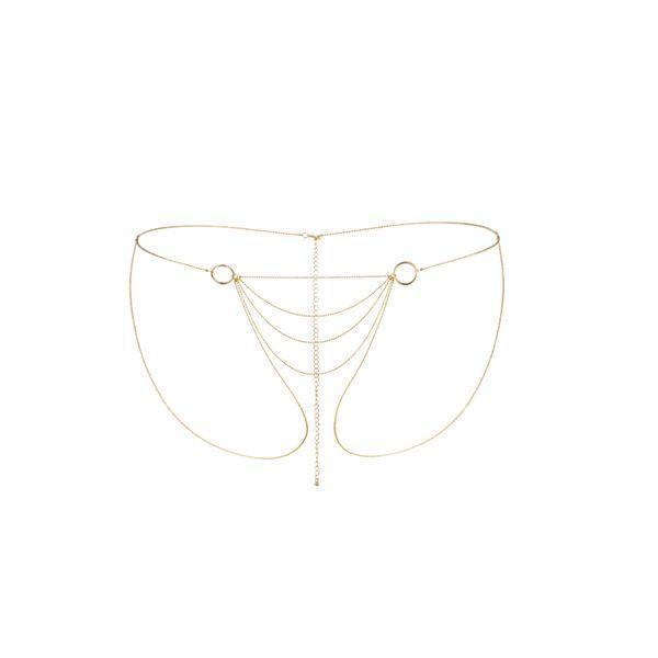

Цепочка трусики Bijoux Indiscrets Magnifique Bikini Chain - Gold, украшение на тело ОРИГИНАЛ