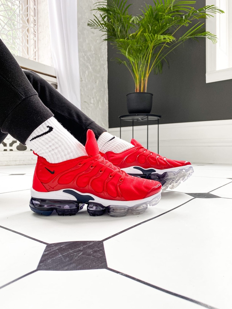 

Кроссовки мужские Nike Air VaporMax Plus красные, Найк Аир ВапорМакс, текстильные, код KS-5152 да, 44