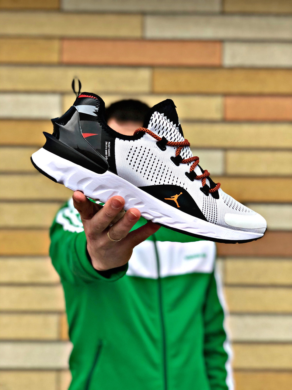 

Кроссовки мужские Nike Air Jordan React Havoc белые, Найк Джордан Реакт, текстильные, подошва-пена, код Z-2115 да, 45