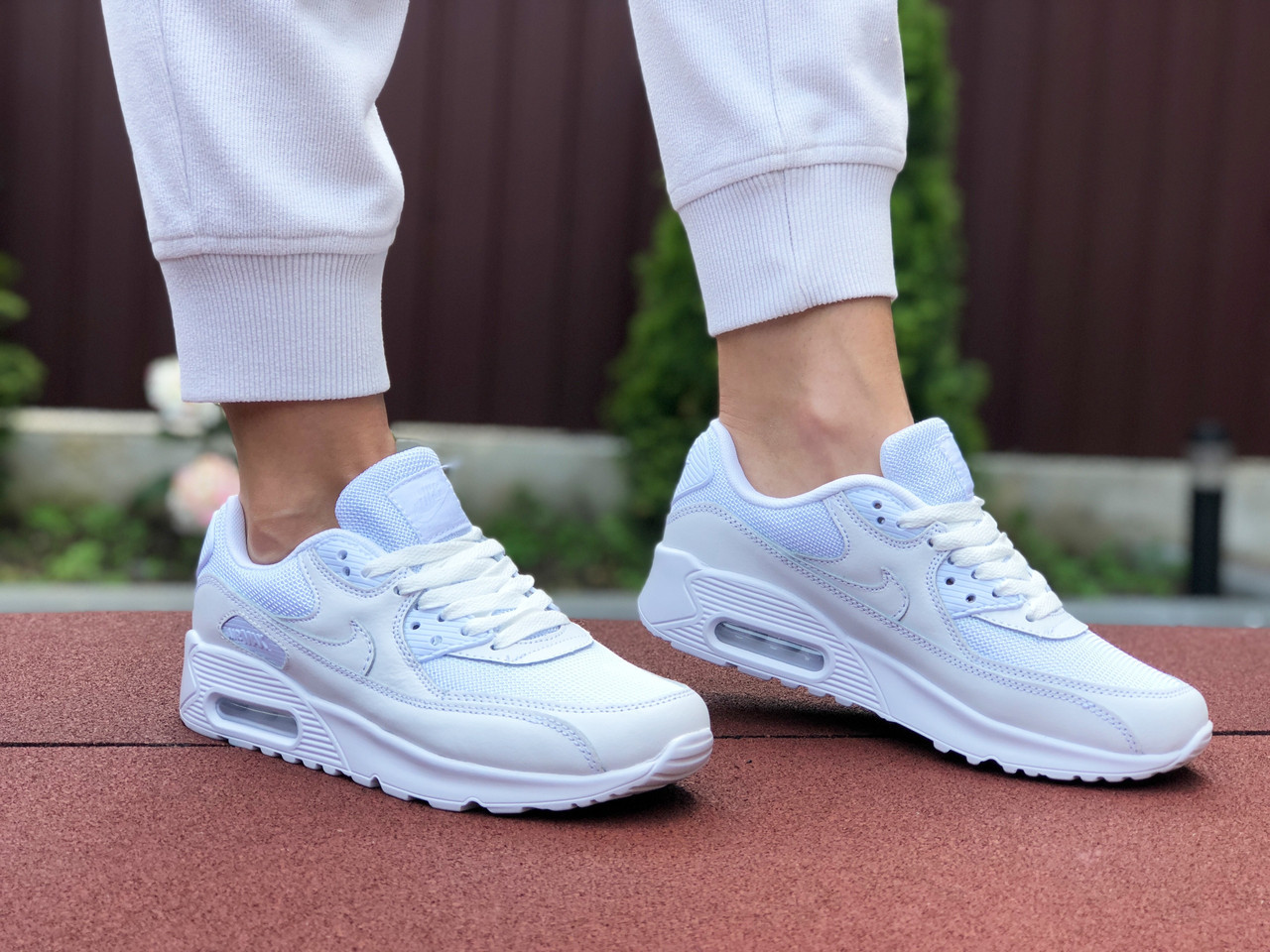 

Кроссовки женские Nike Air Max 90 белые, Найк Аир Макс 90, кожа, текстиль, код SD-9496 да, 41