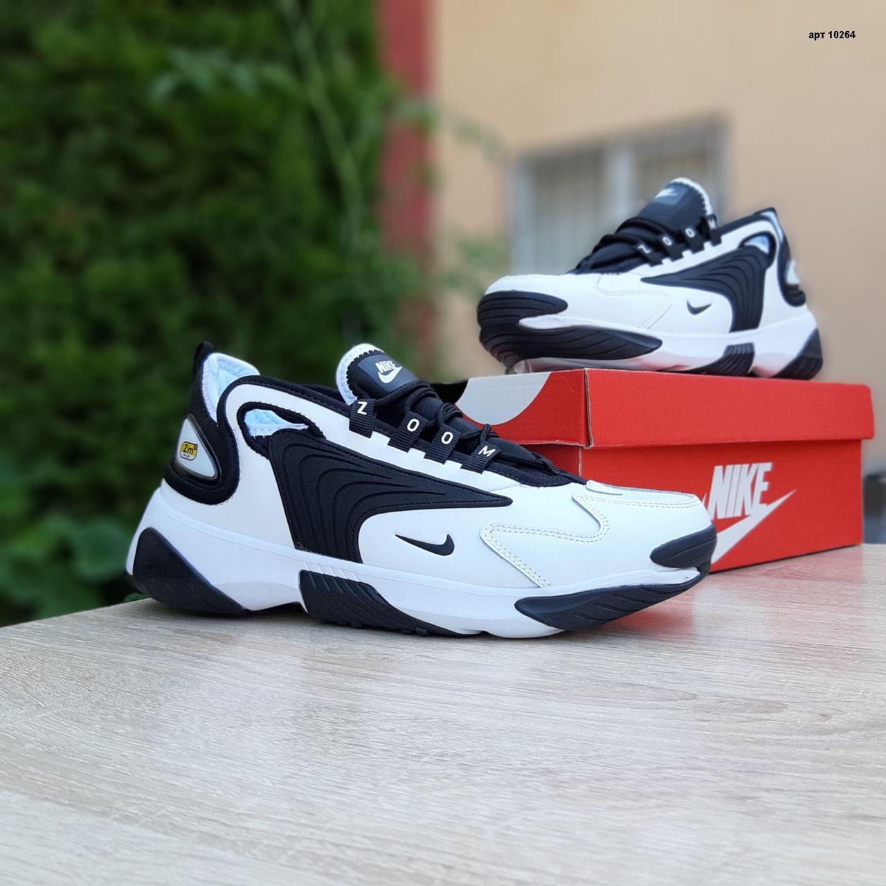 

Кроссовки мужские Nike Zoom 2K черно-белые, Найк Зум 2К, натуральная кожа, код OD-10264 45.5