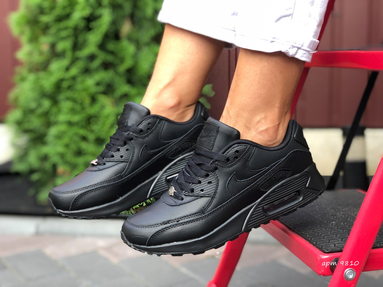 

Кроссовки женские Nike Air Max 90 черные, Найк Аир Макс 90, натуральная кожа, код SD-9810 39