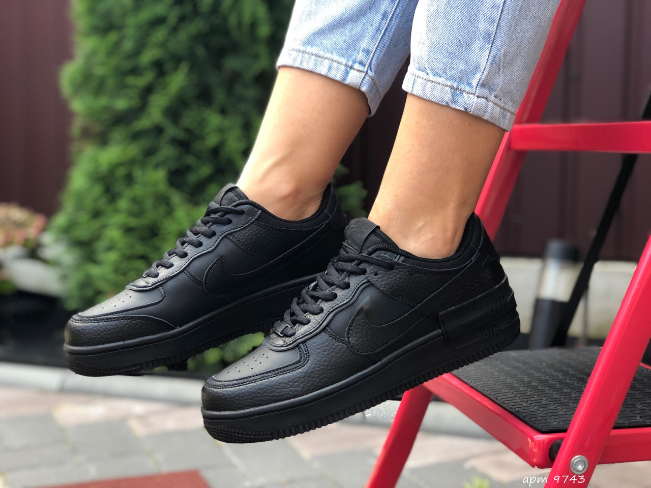 

Кроссовки женские Nike Air Force 1 Shadow черные, Найк Аир Форс, натуральная кожа, код SD-9743 41