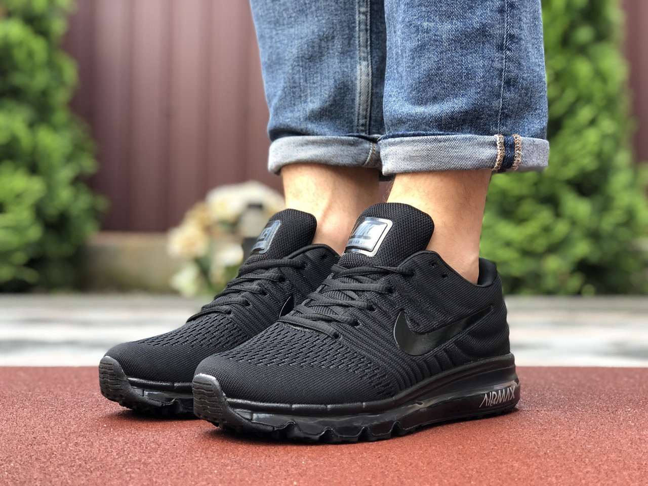 

Кроссовки мужские Nike Air Max 2017 черные, Найк Аир Макс 2017, текстильные, од SD-9546 мужской, да, 44